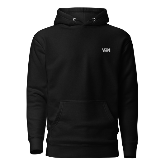 Biker Hoodie Schwarz Vorderansicht Streetwear