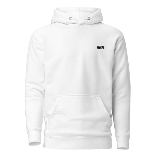 Biker Hoodie Weiß Vorderansicht Streetwear