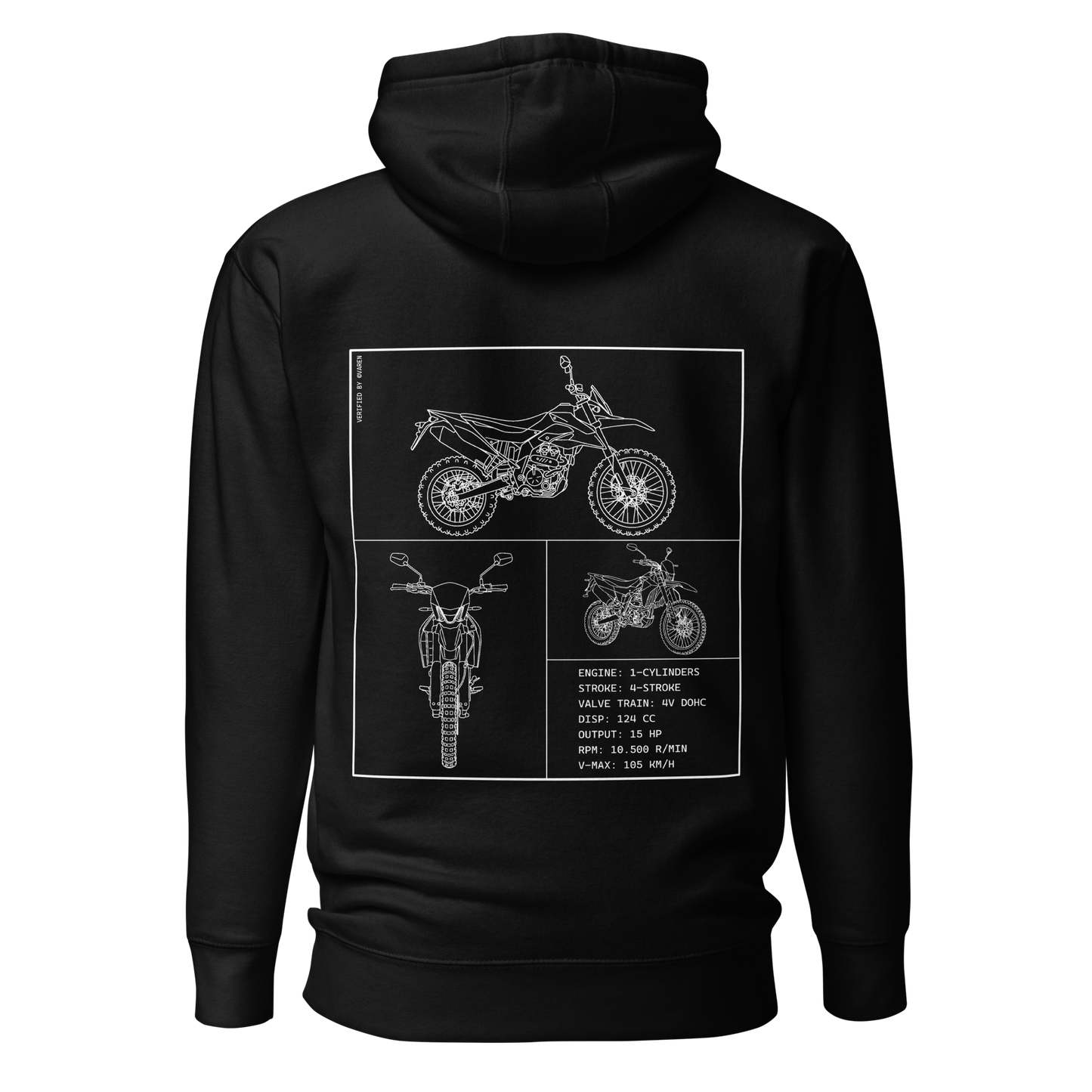 Aprilia Blueprint Hoodie - Black