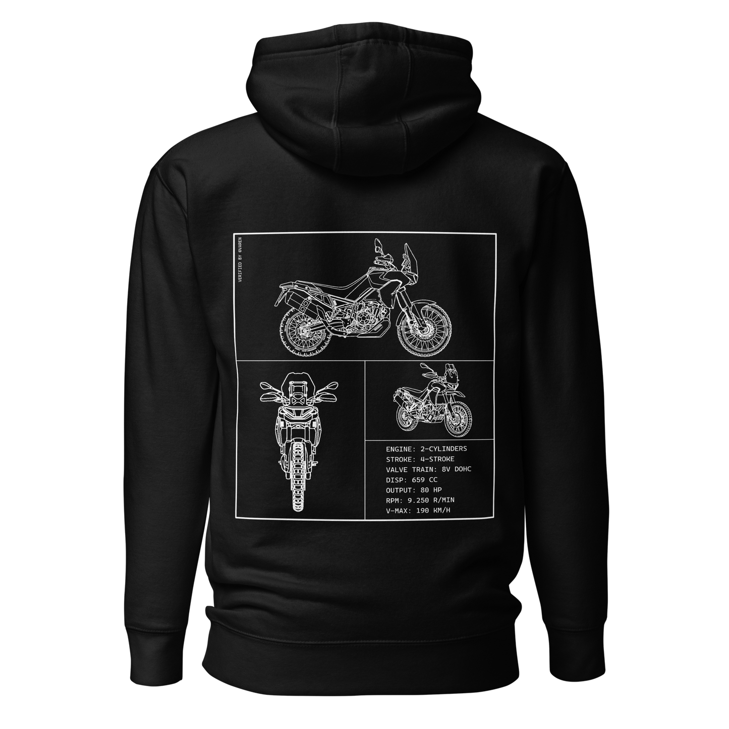 Aprilia Blueprint Hoodie - Black
