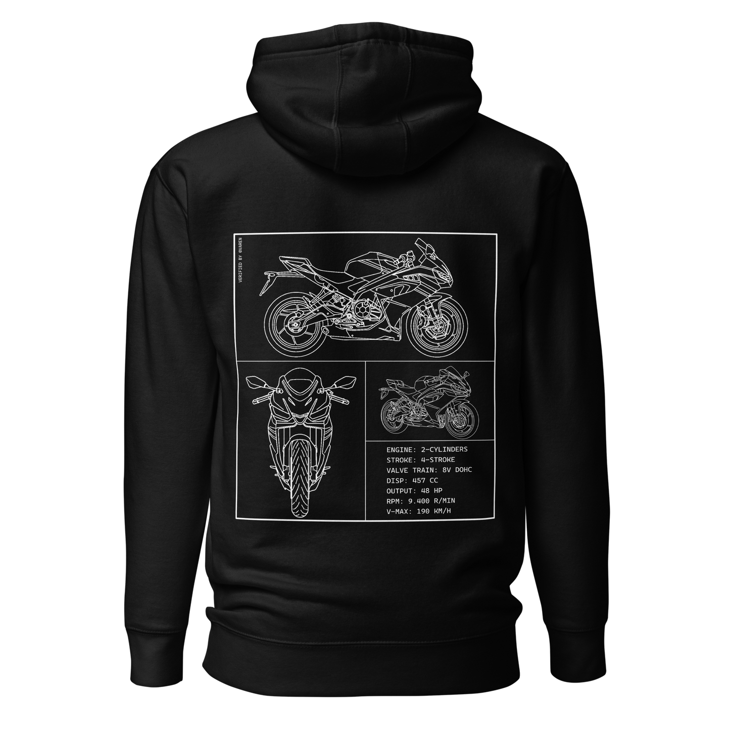 Aprilia Blueprint Hoodie - Black