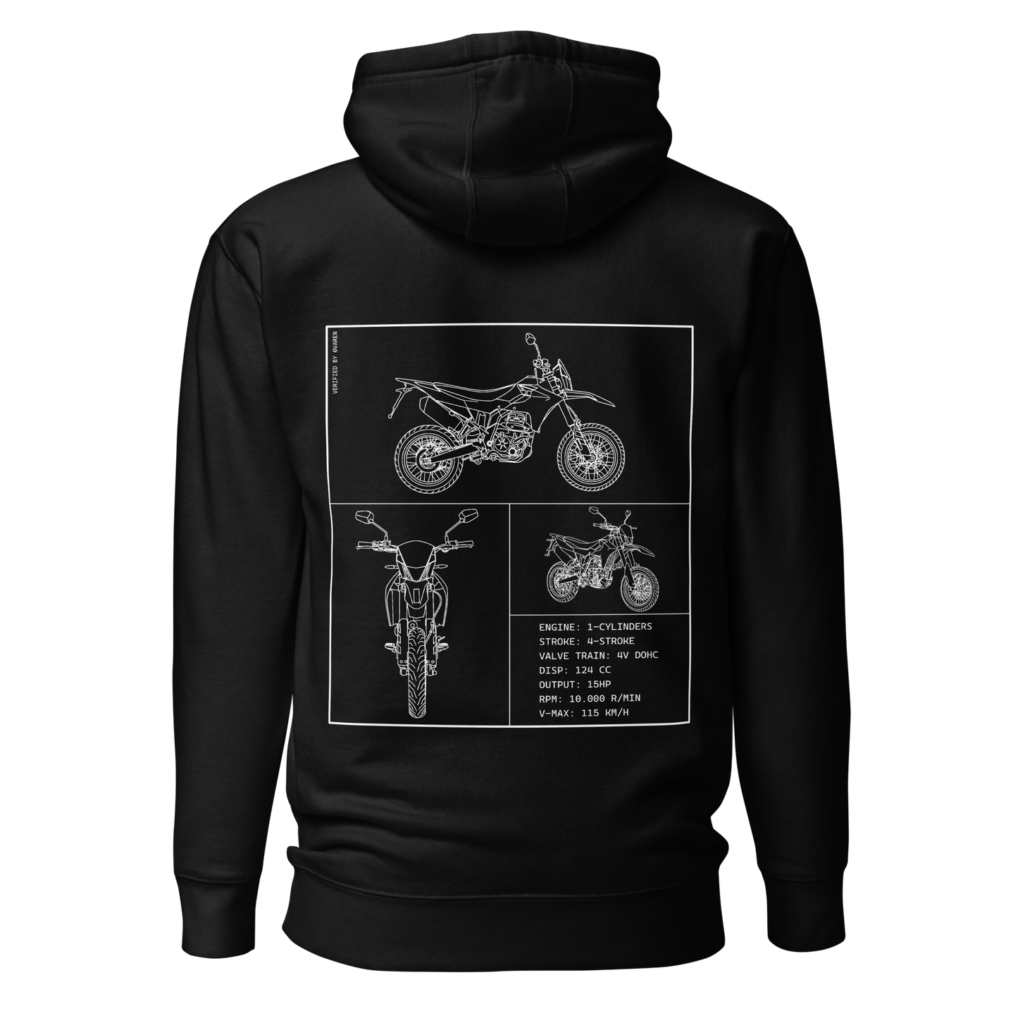 Aprilia Blueprint Hoodie - Black