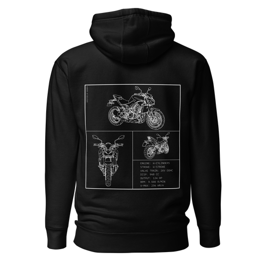 Kawasaki Blueprint Hoodie - Black