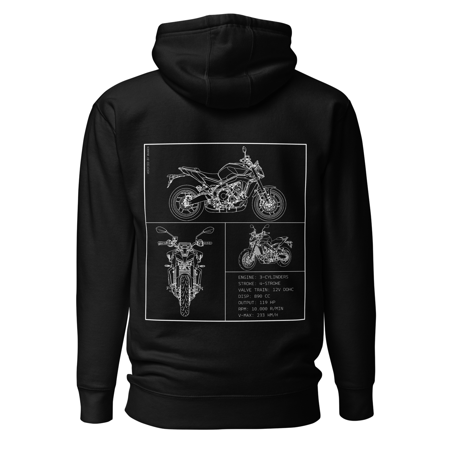 Yamaha Blueprint Hoodie - Black