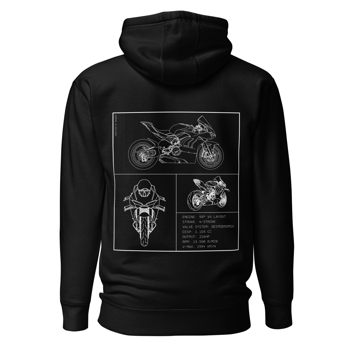 Ducati Blueprint Hoodie - Black