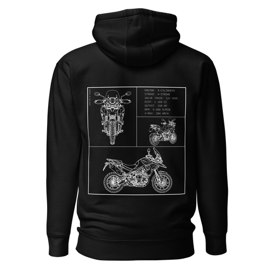 Triumph Blueprint Hoodie - Black