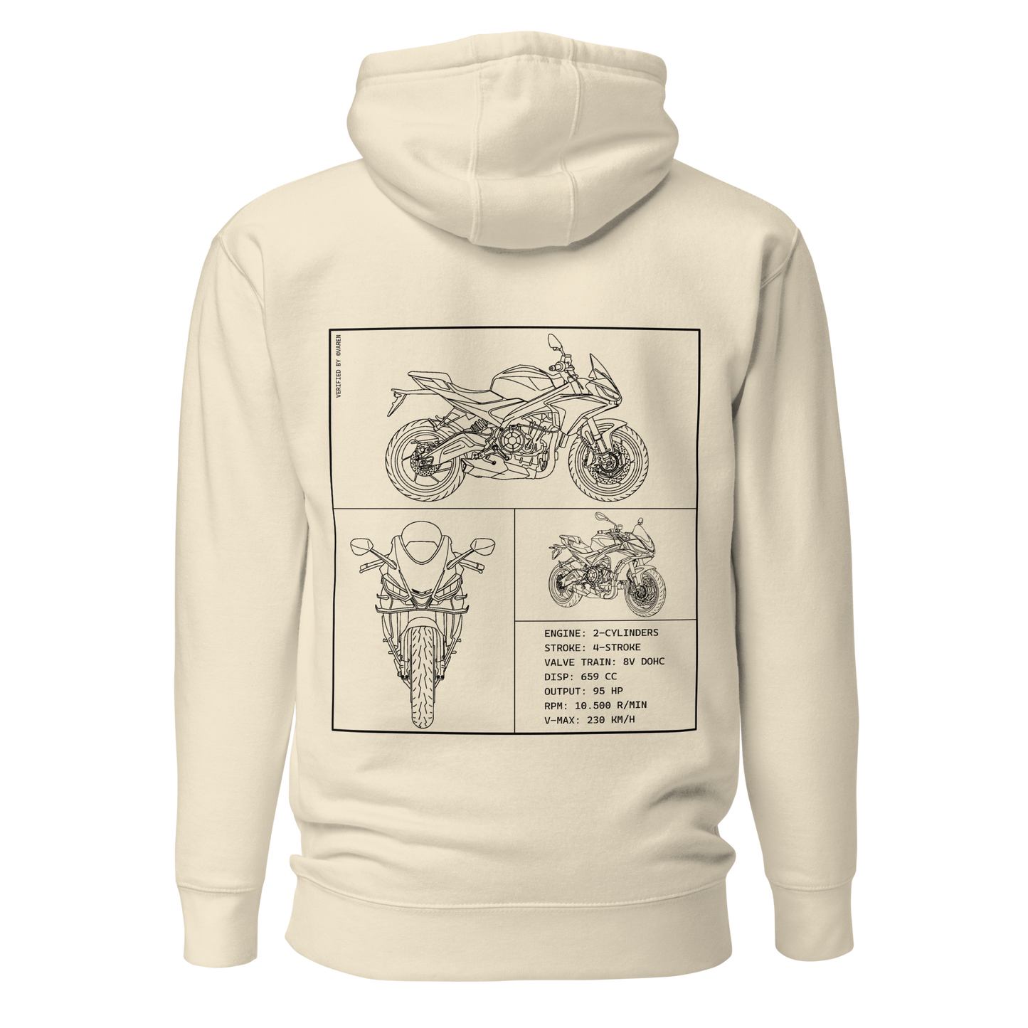 Aprilia Blueprint Hoodie - Beige