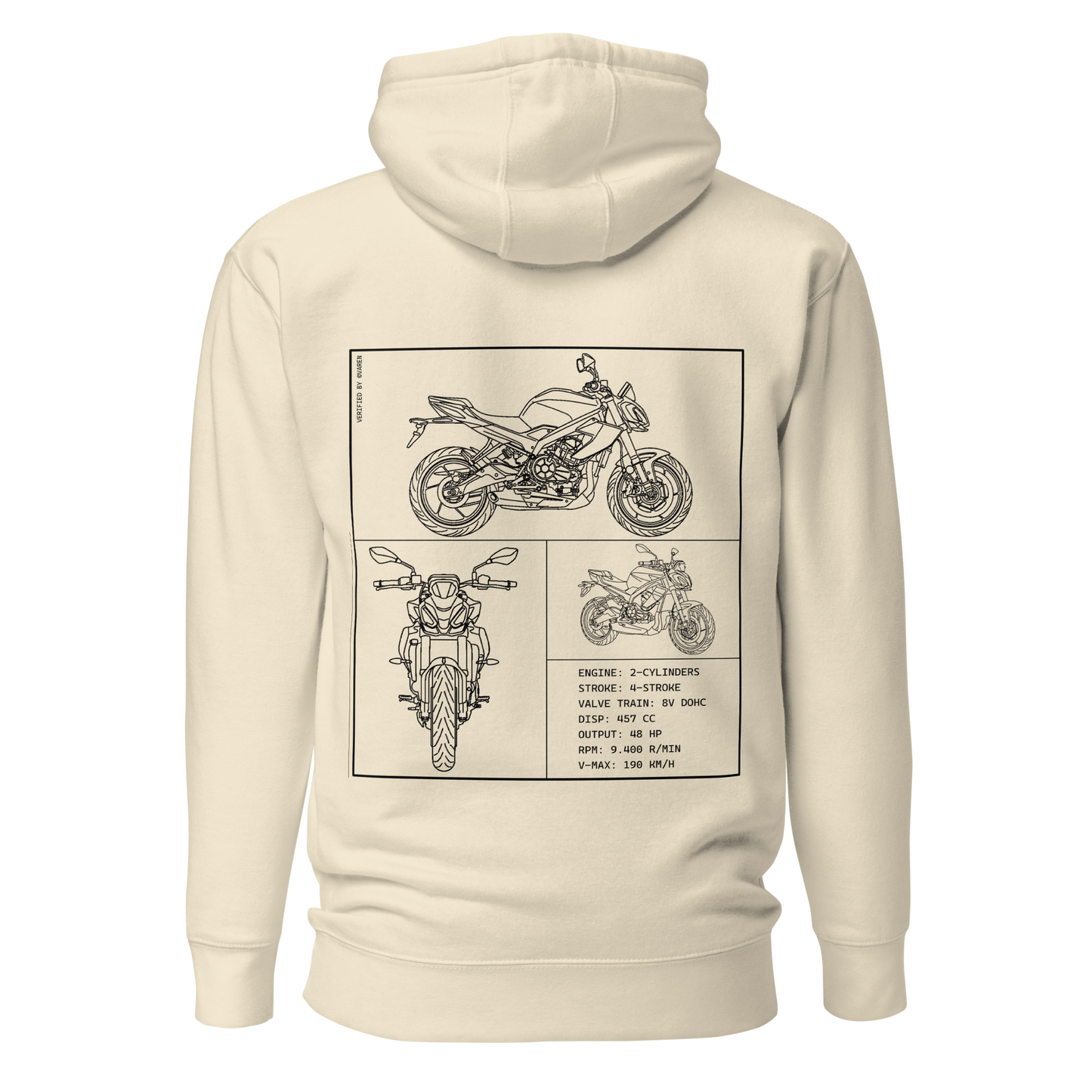 Aprilia Blueprint Hoodie - Beige