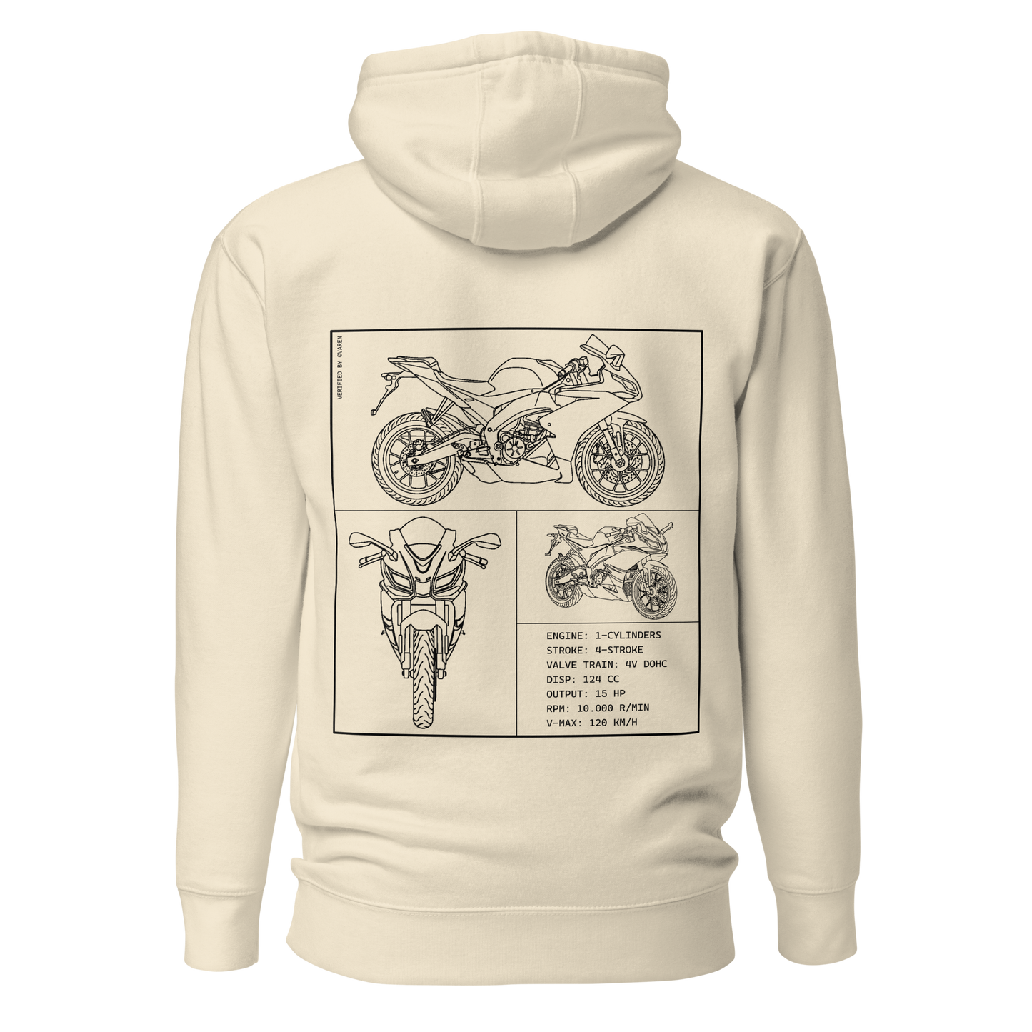 Aprilia Blueprint Hoodie - Beige