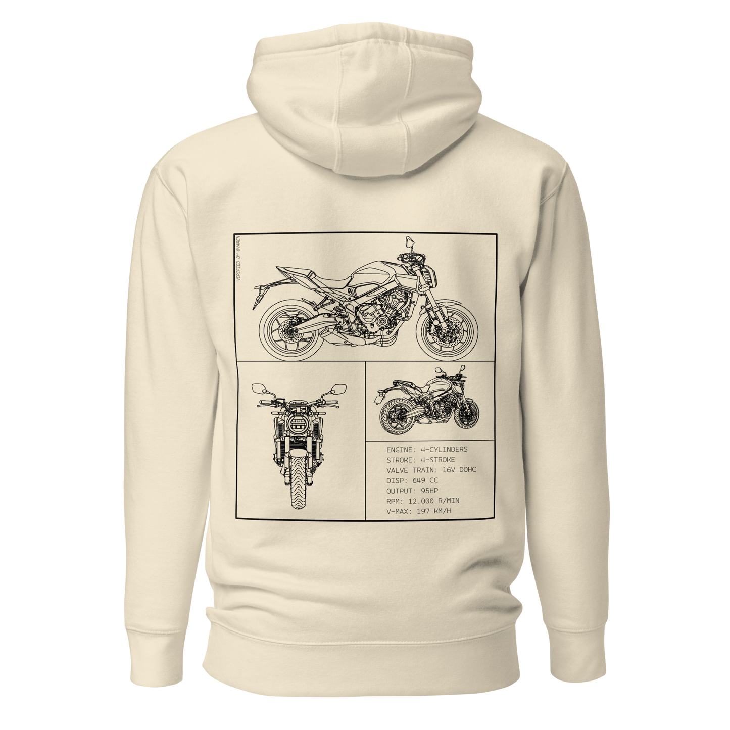 Honda Blueprint Hoodie - Beige