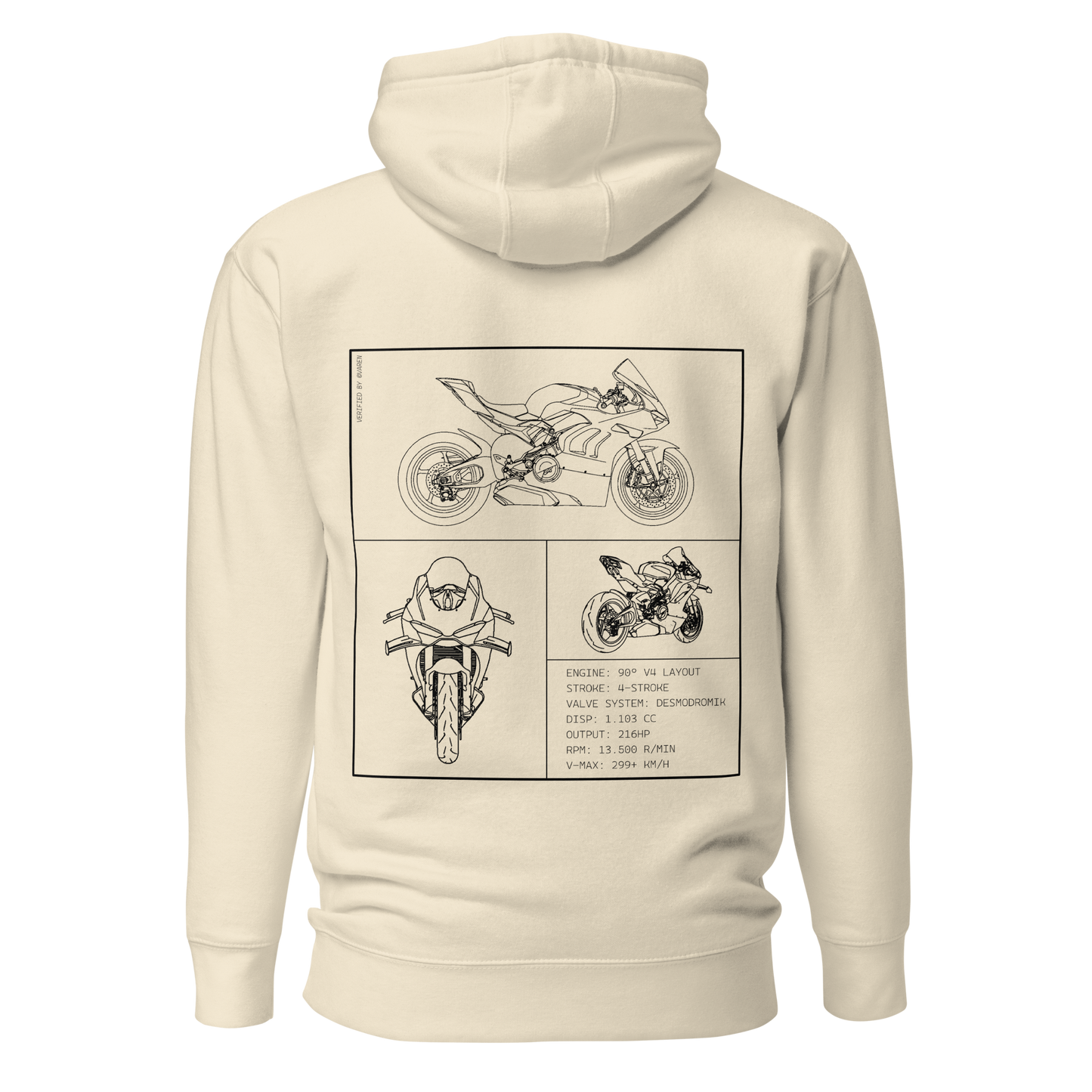 Ducati Blueprint Hoodie - Beige