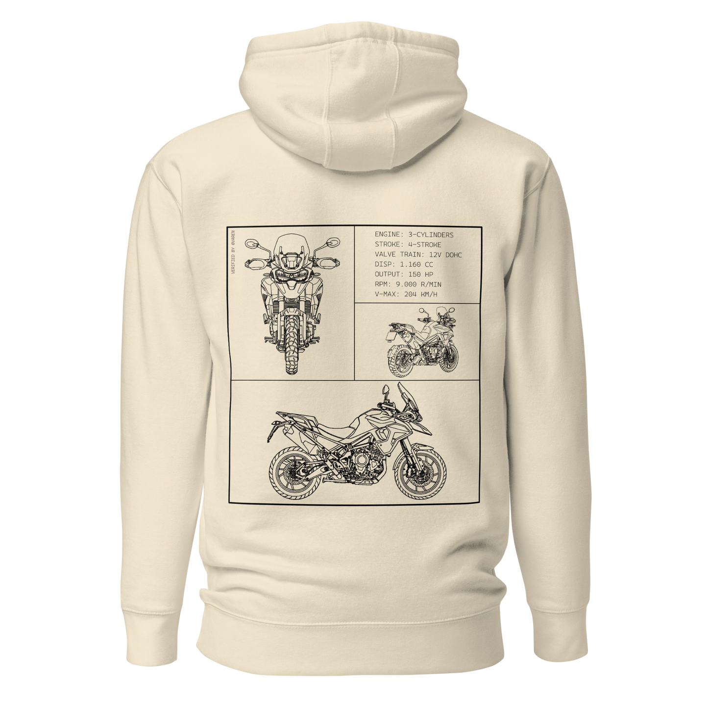 Triumph Blueprint Hoodie - Beige