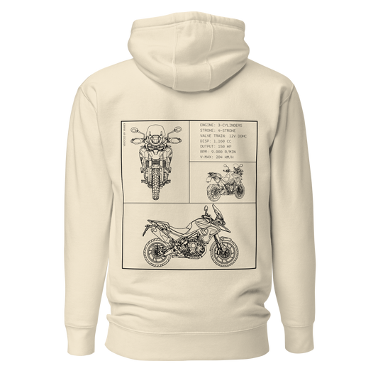 Triumph Blueprint Hoodie - Beige