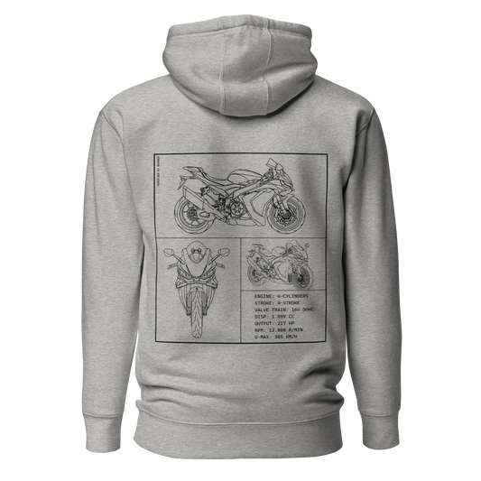 Aprilia Blueprint Hoodie - Light grey