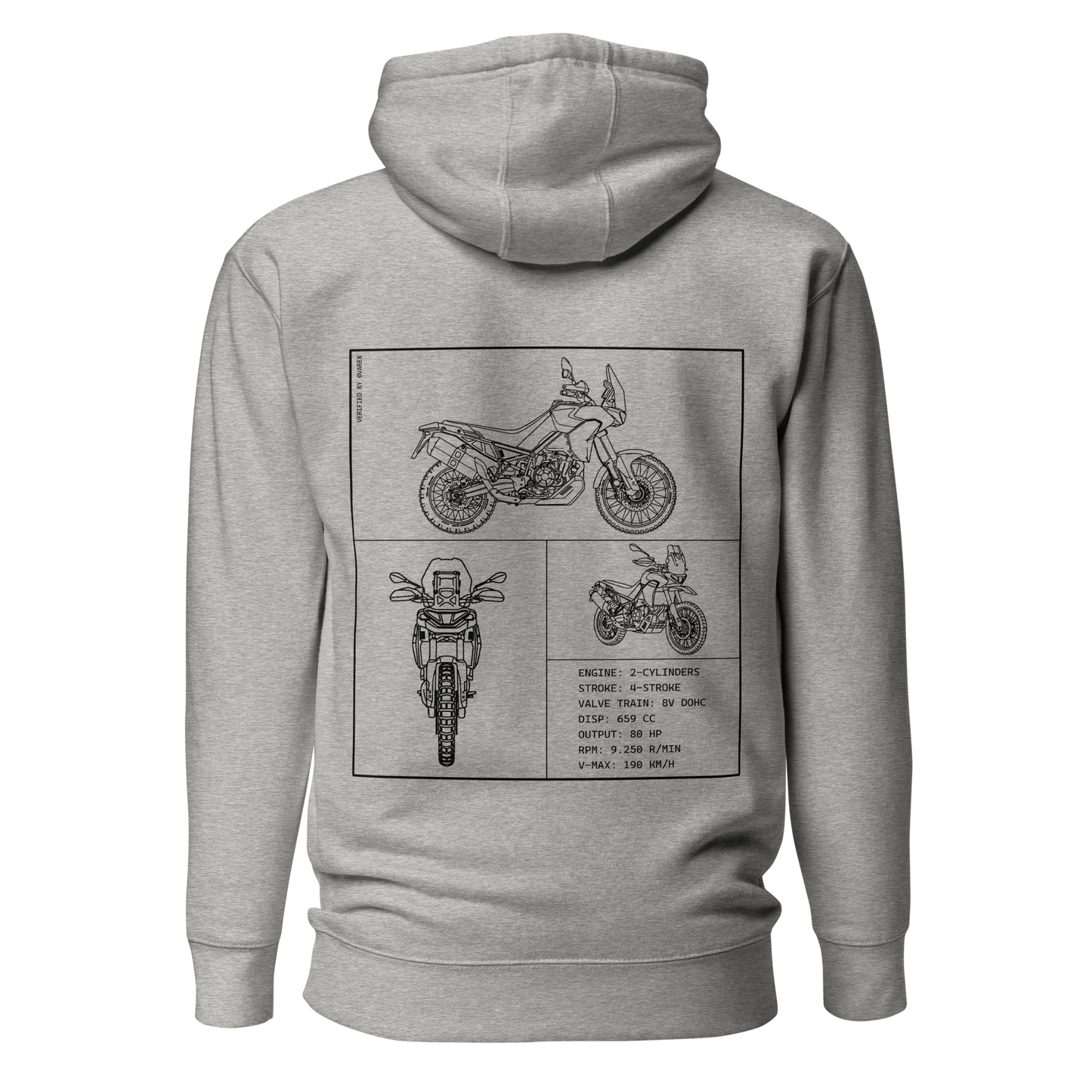 Aprilia Blueprint Hoodie - Light grey