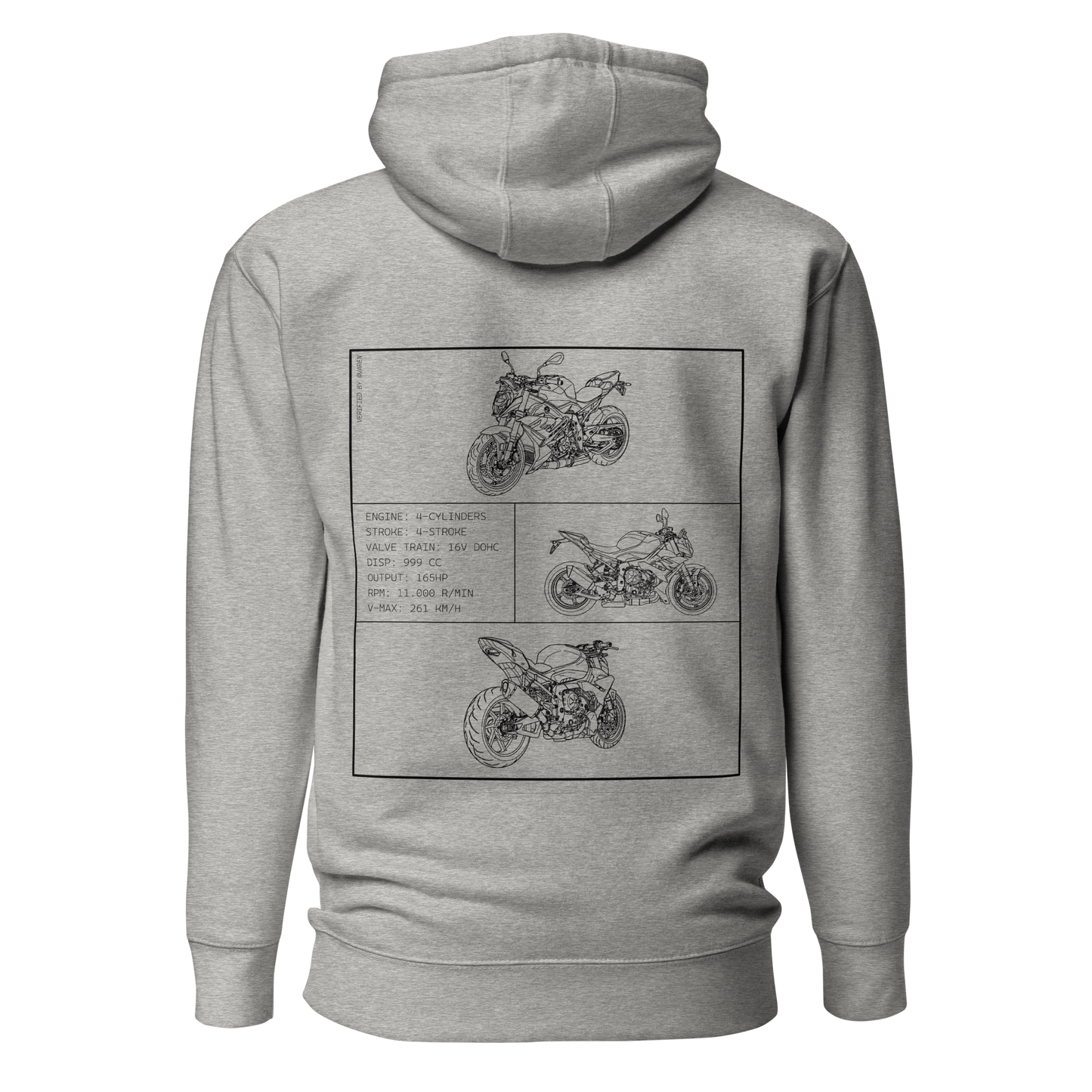BMW Blueprint Hoodie - Light grey