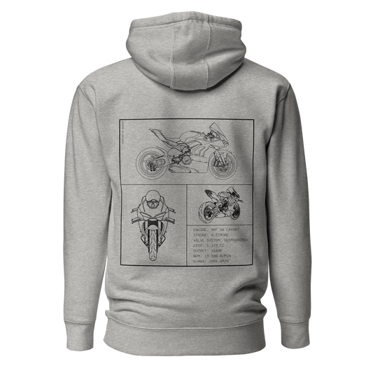 Ducati Blueprint Hoodie - Light grey