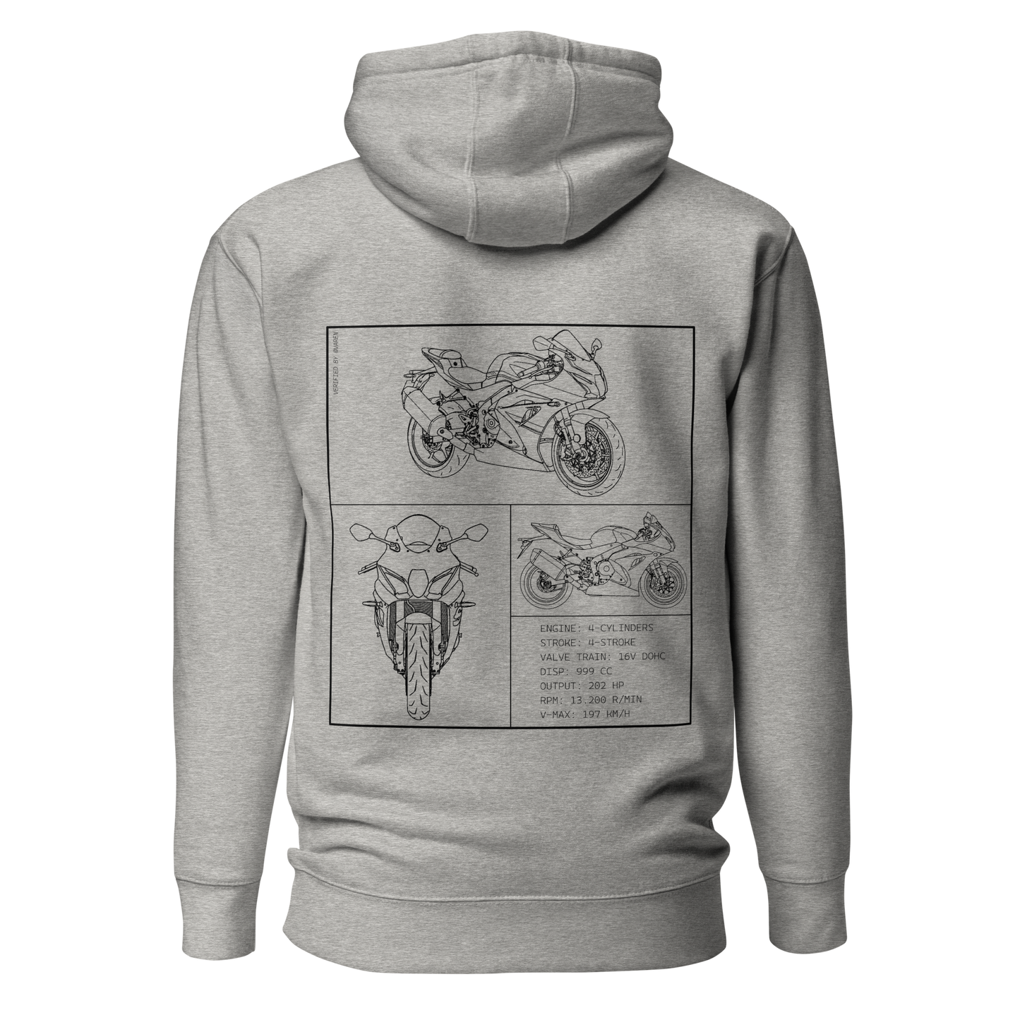Suzuki Blueprint Hoodie - Light grey