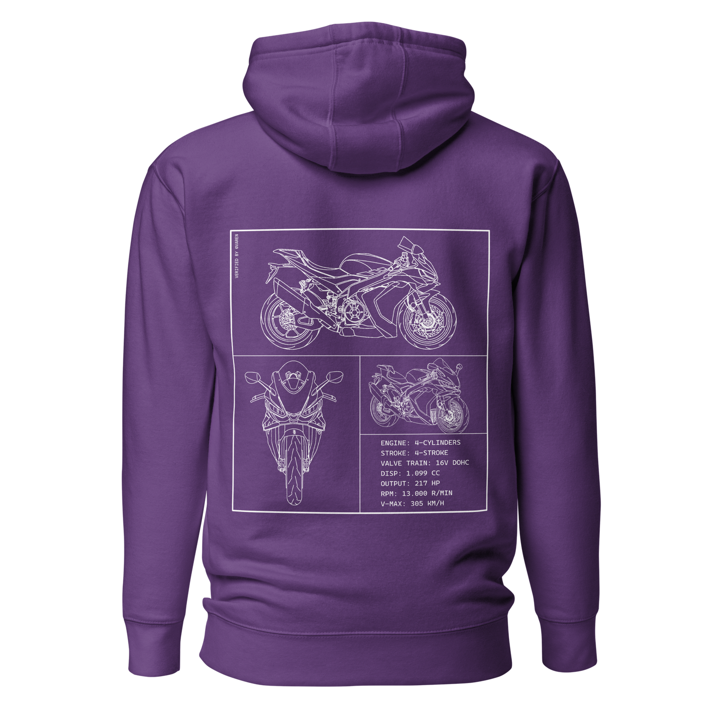 Aprilia Blueprint Hoodie - Purple