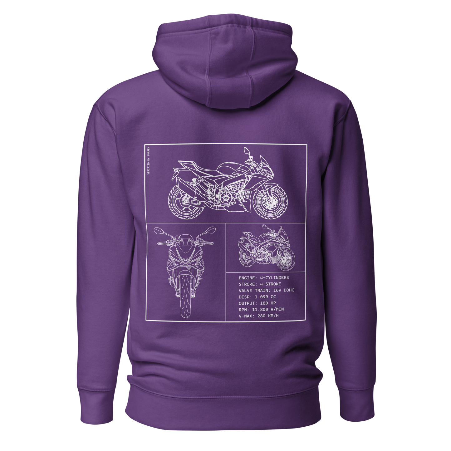 Aprilia Blueprint Hoodie - Purple