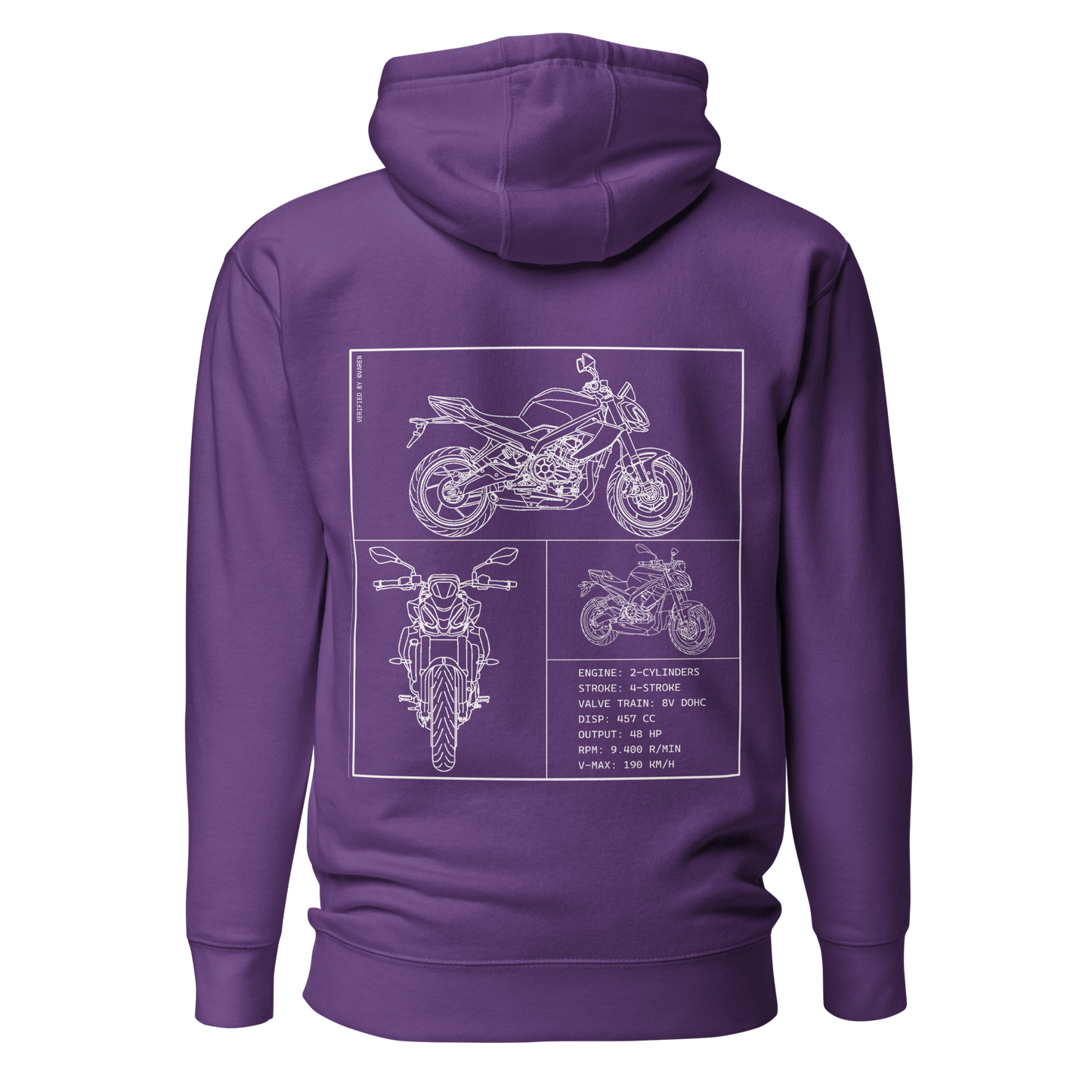 Aprilia Blueprint Hoodie - Purple