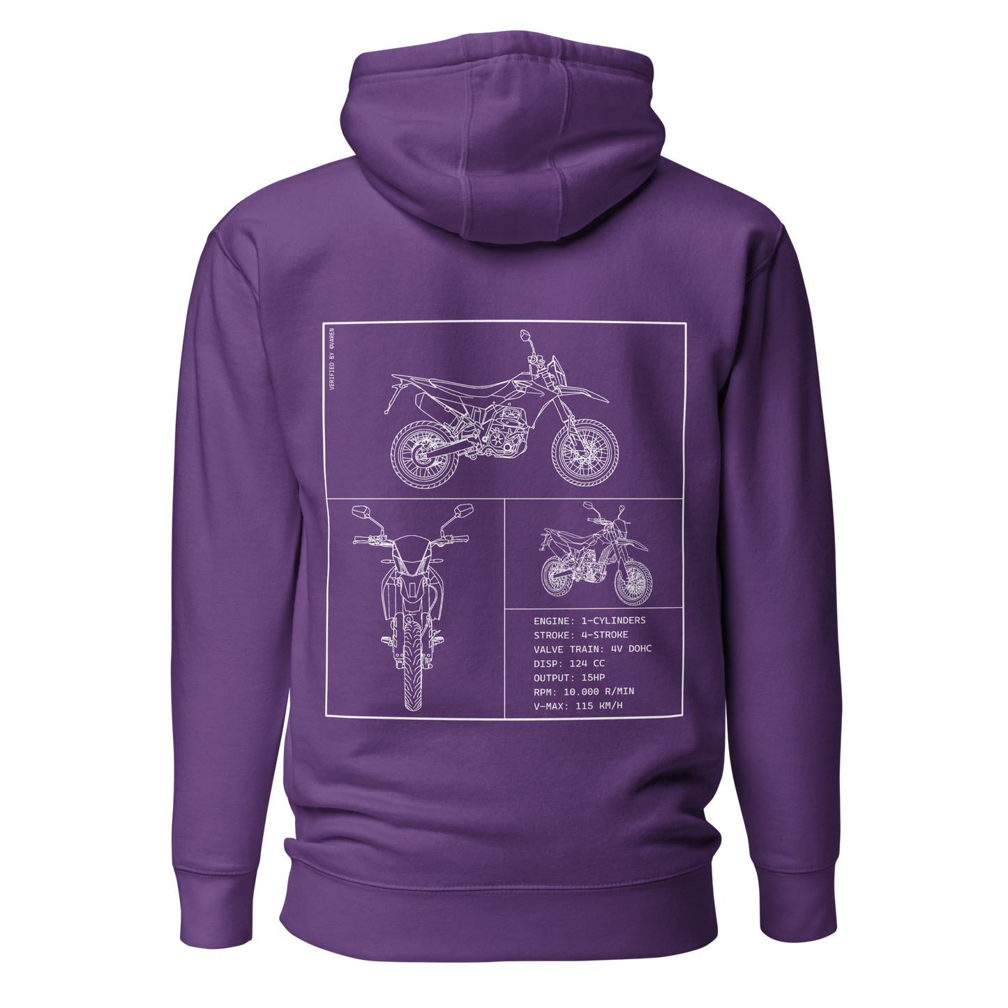 Aprilia Blueprint Hoodie - Purple