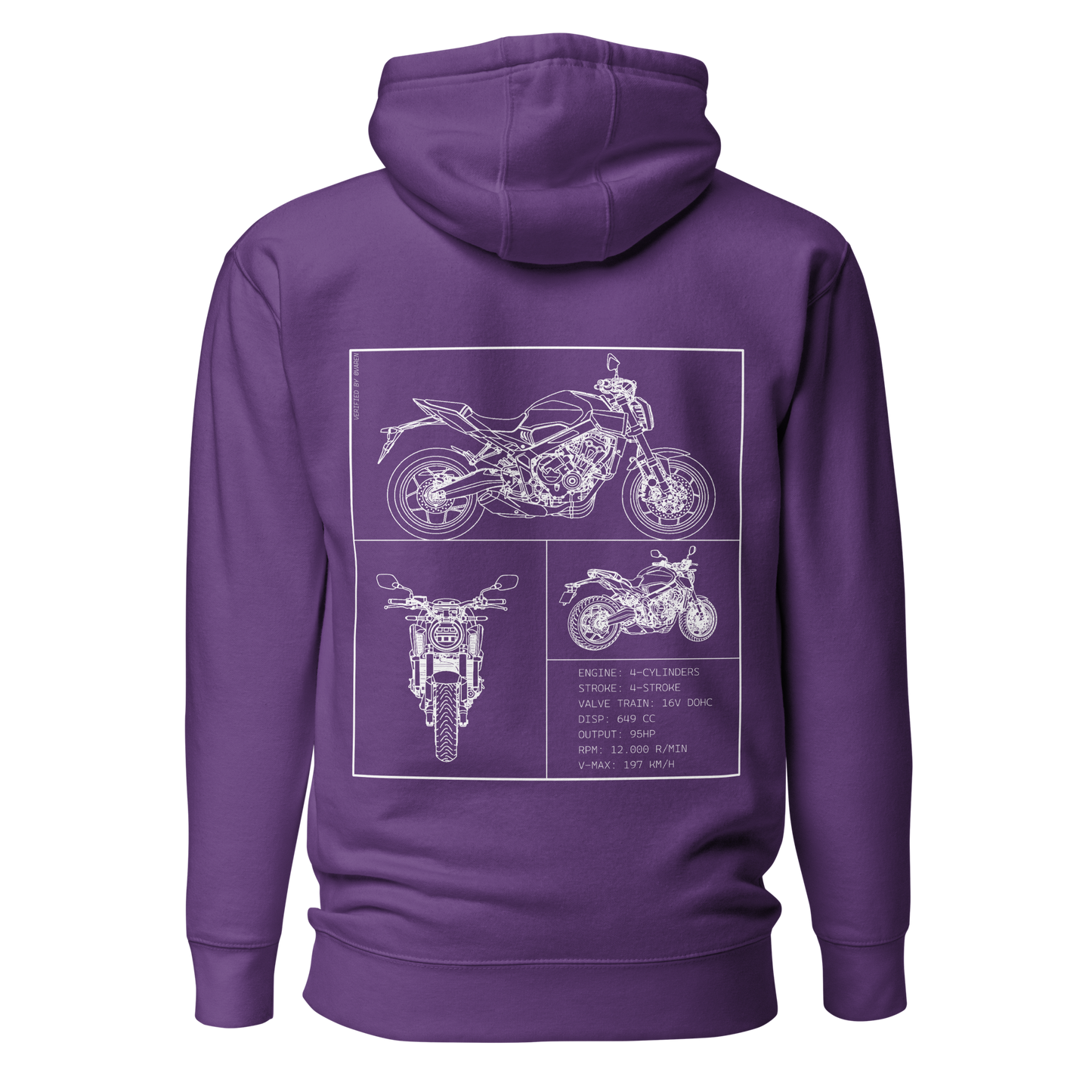 Honda Blueprint Hoodie - Purple