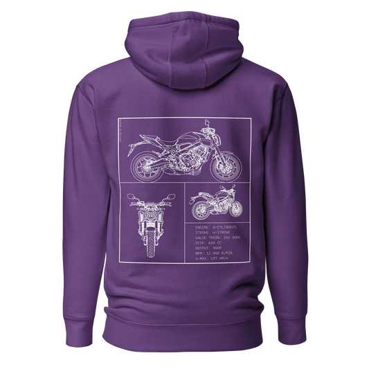 Honda Blueprint Hoodie - Purple