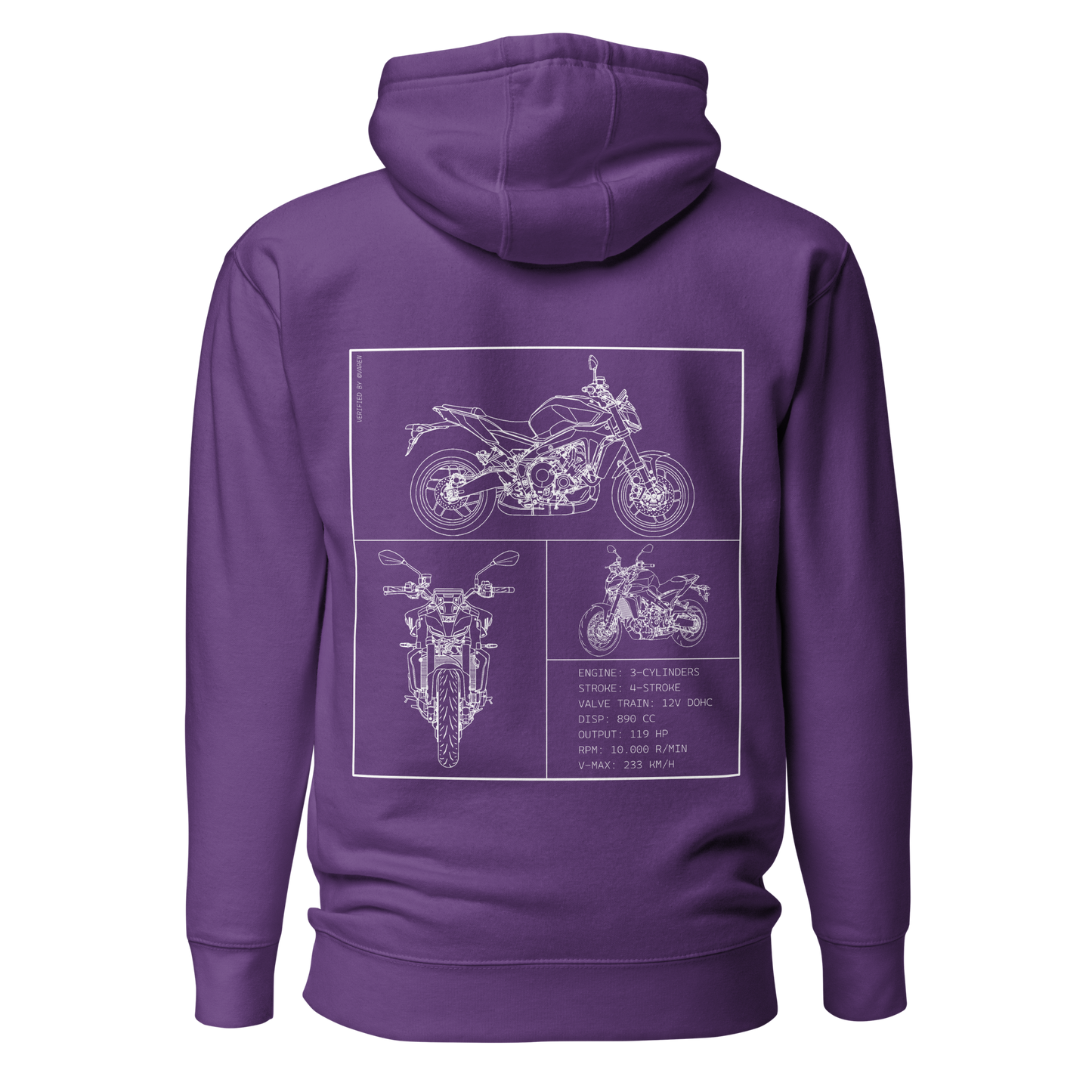 Yamaha Blueprint Hoodie - Purple