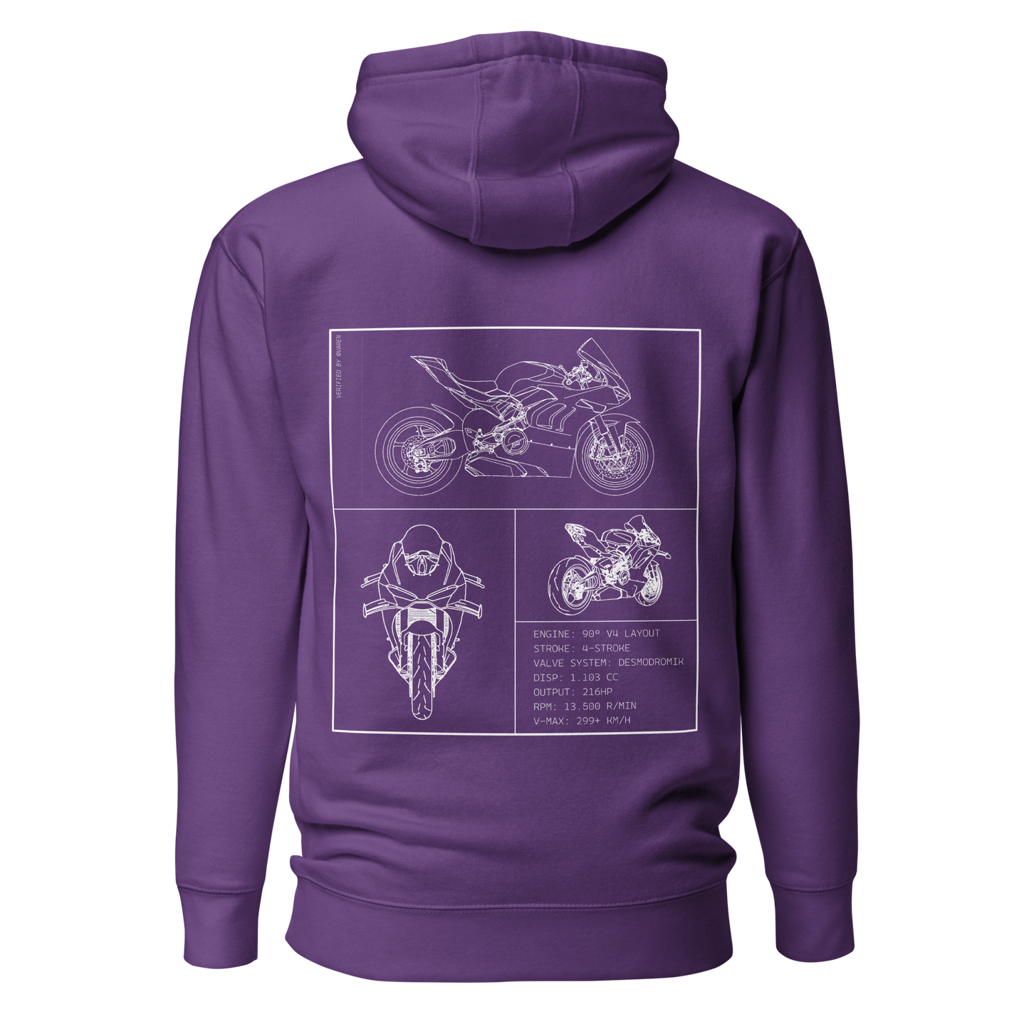 Ducati Blueprint Hoodie - Purple