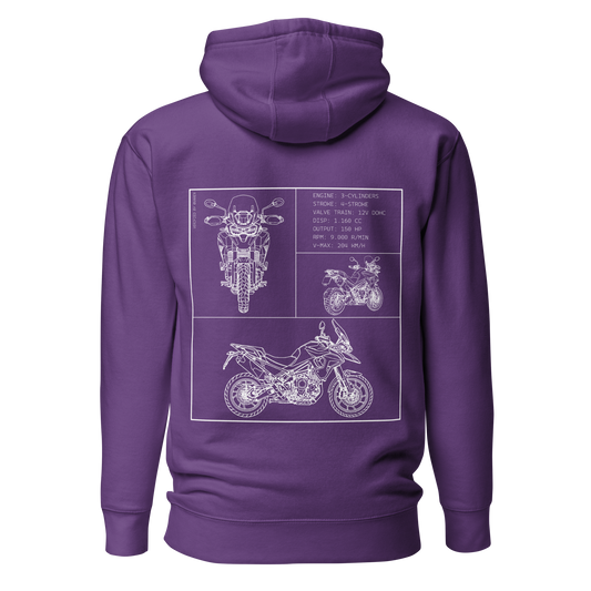 Triumph Blueprint Hoodie - Purple
