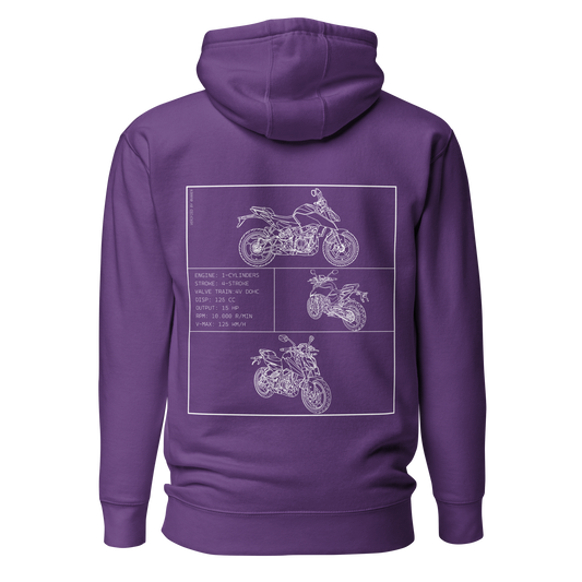 KTM Blueprint Hoodie - Purple