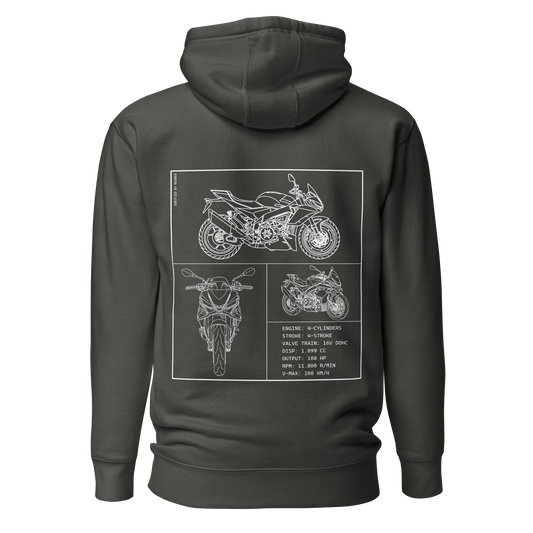 Aprilia Blueprint Hoodie - Dark grey
