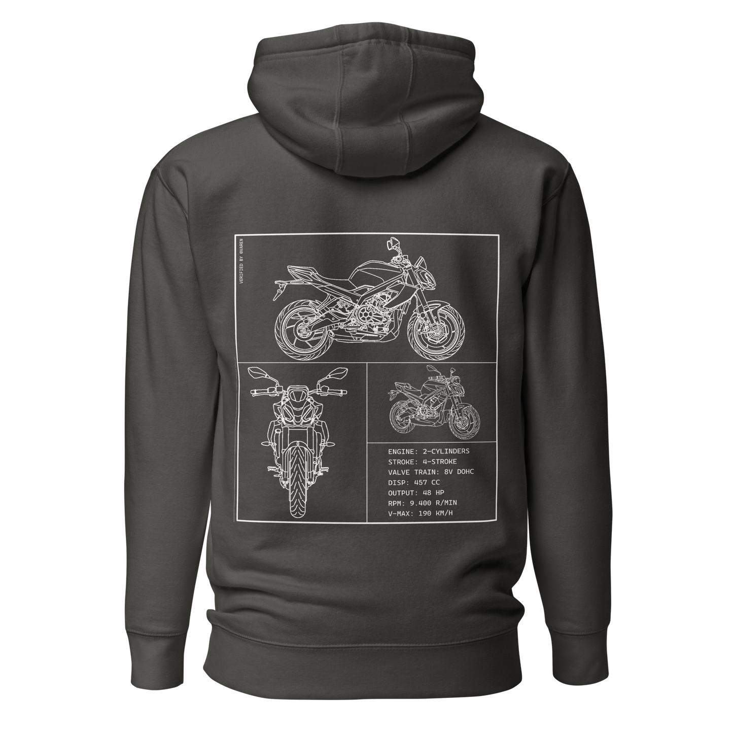 Aprilia Blueprint Hoodie - Dark grey