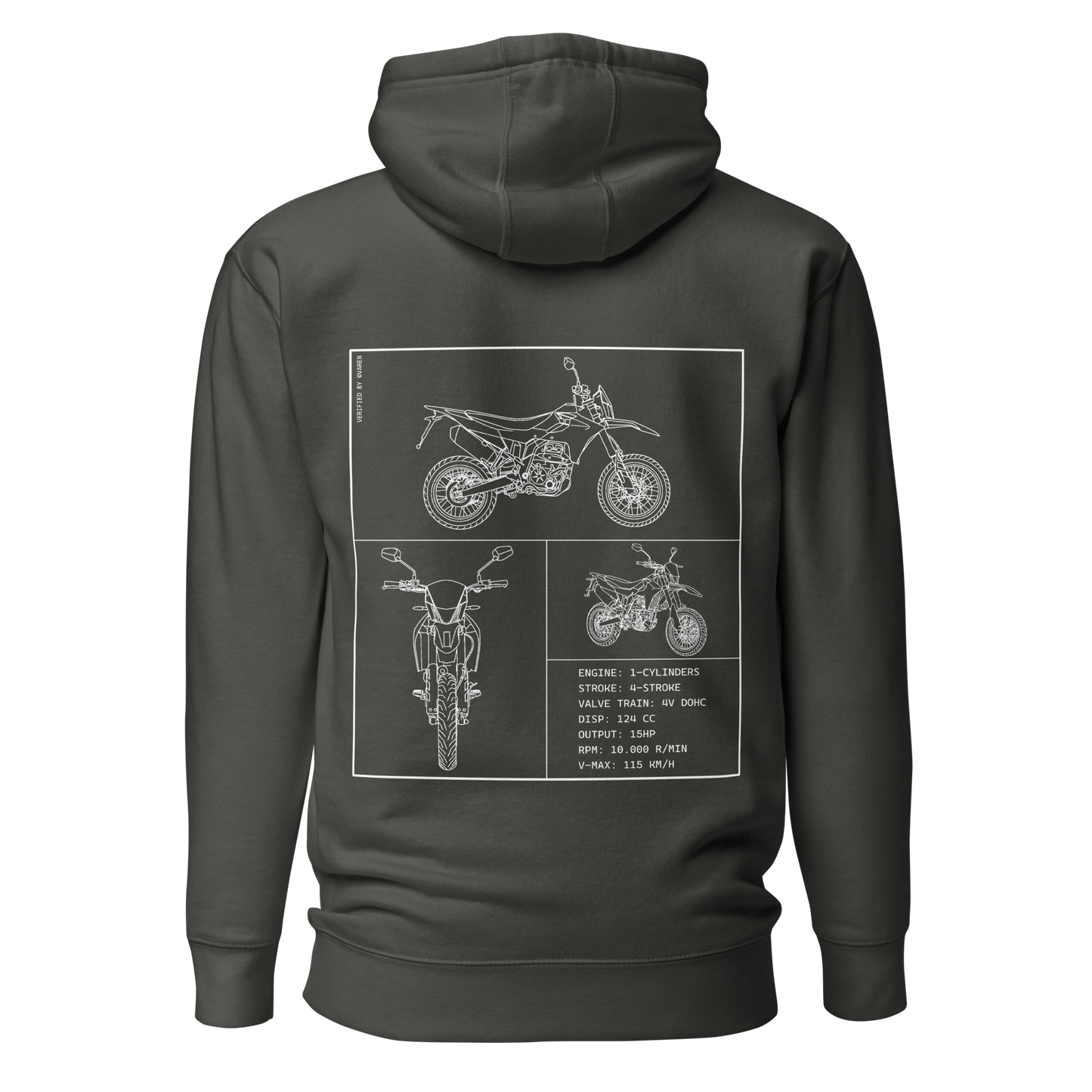 Aprilia Blueprint Hoodie - Dark grey