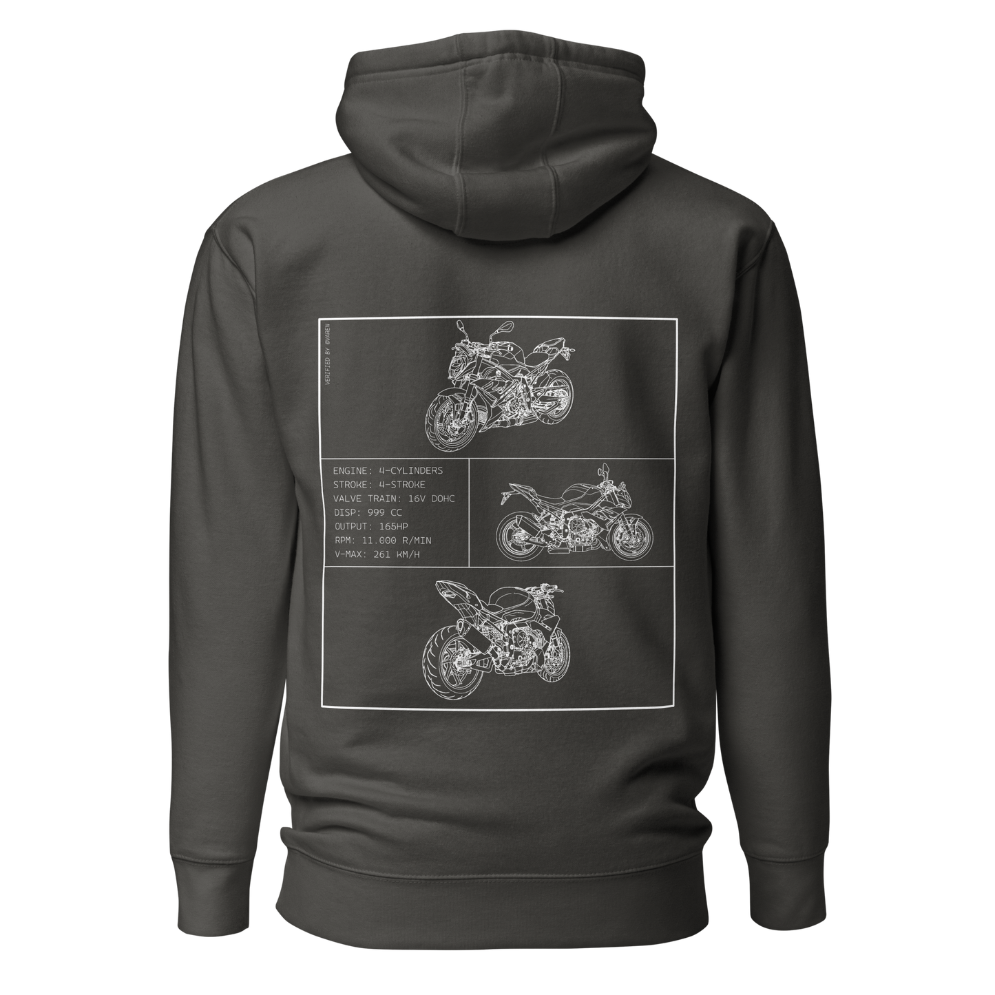 BMW Blueprint Hoodie - Dark grey