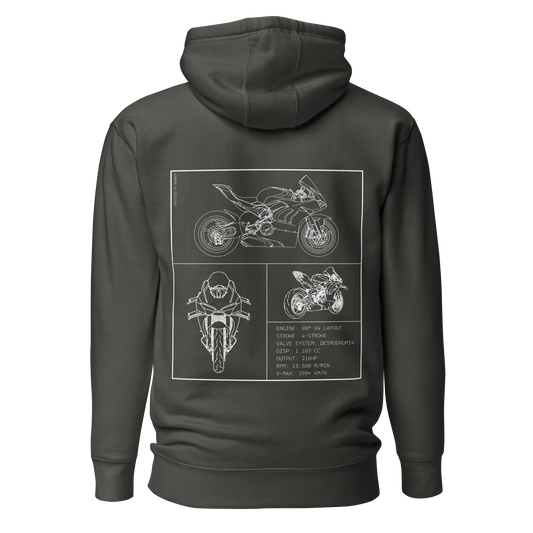 Ducati Blueprint Hoodie - Dark grey