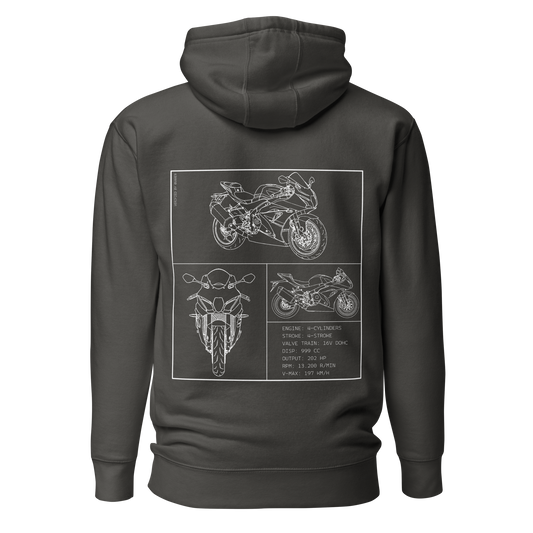 Suzuki Blueprint Hoodie - Dark grey