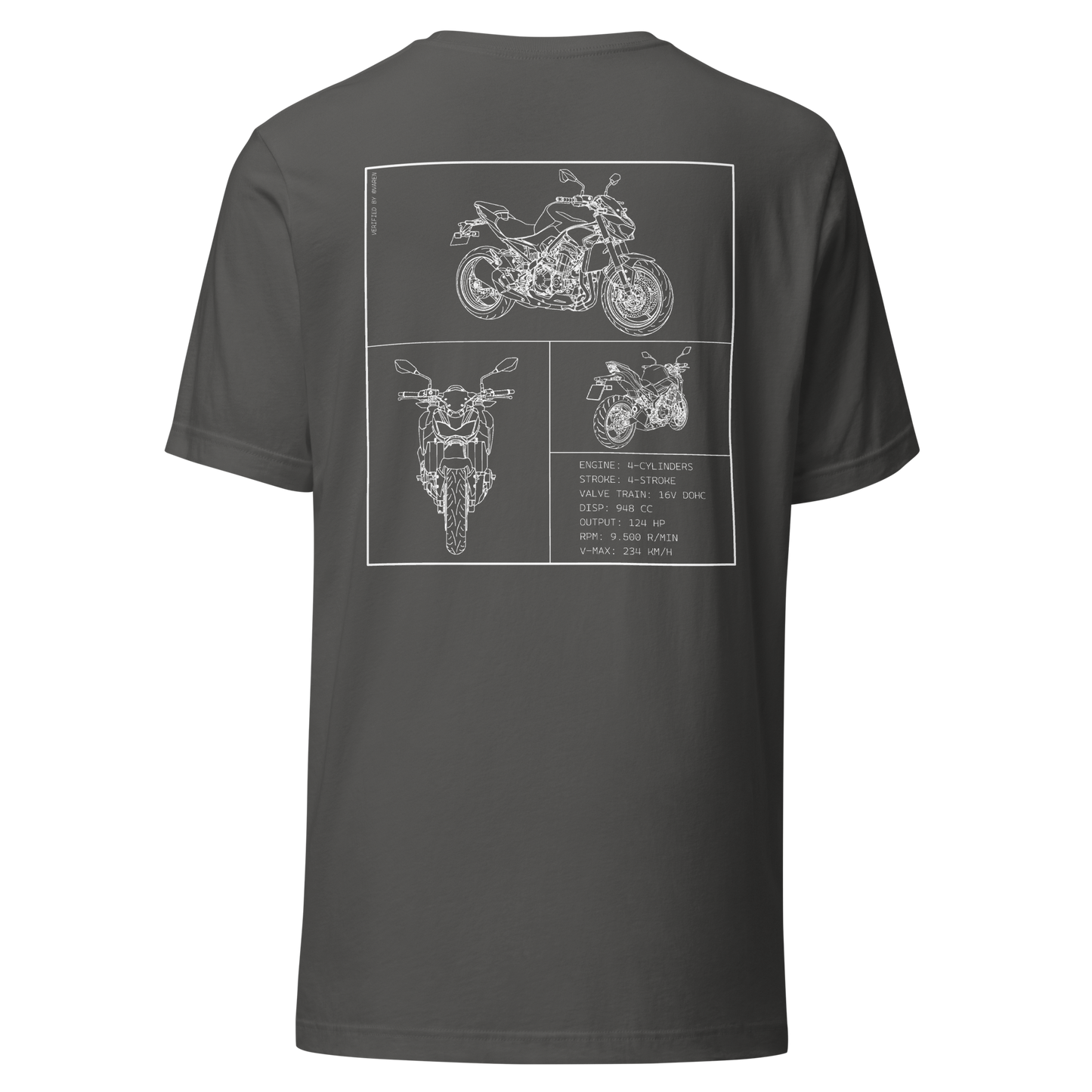 Kawasaki Blueprint Shirt - Dark grey