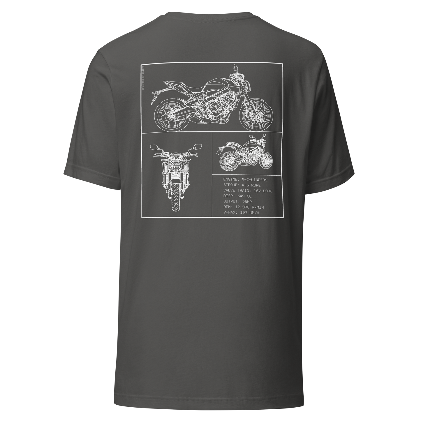 Honda Blueprint Shirt - Dark grey