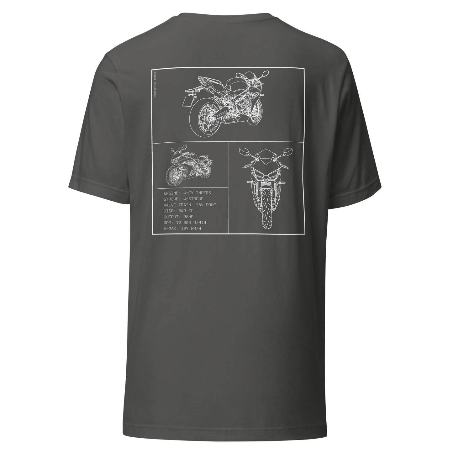 Honda Blueprint Shirt - Dark grey