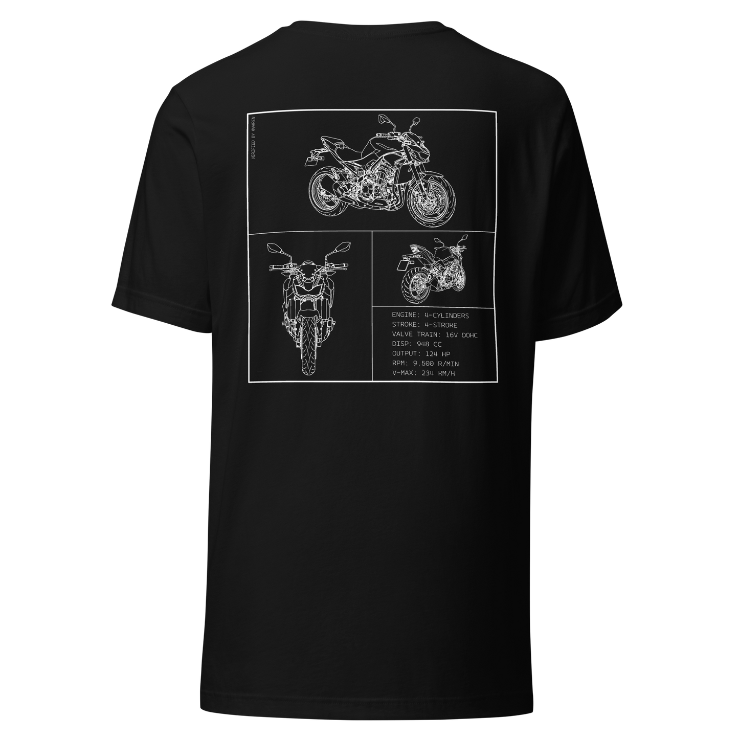 Kawasaki Blueprint Shirt - Black