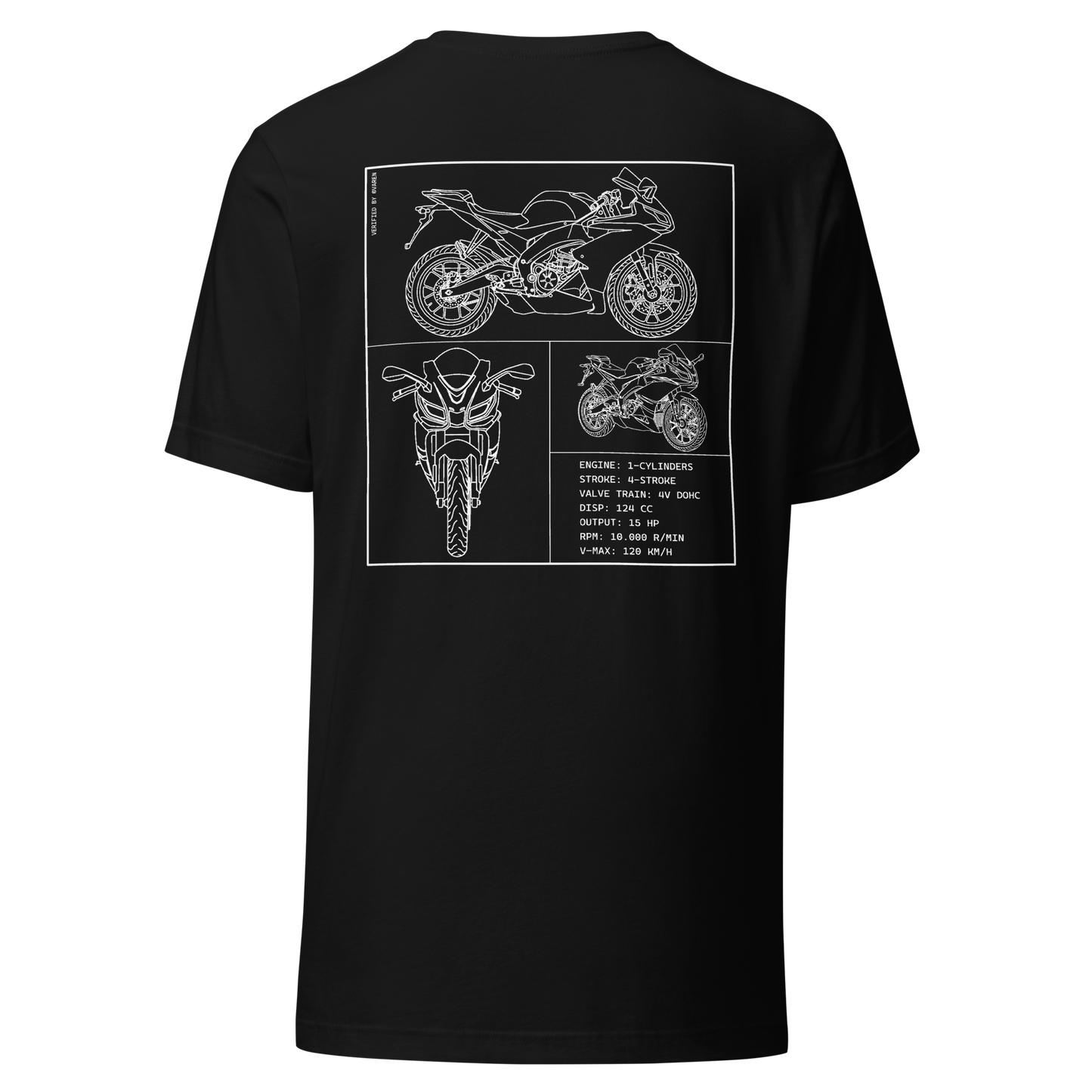 Aprilia Blueprint Shirt - Black
