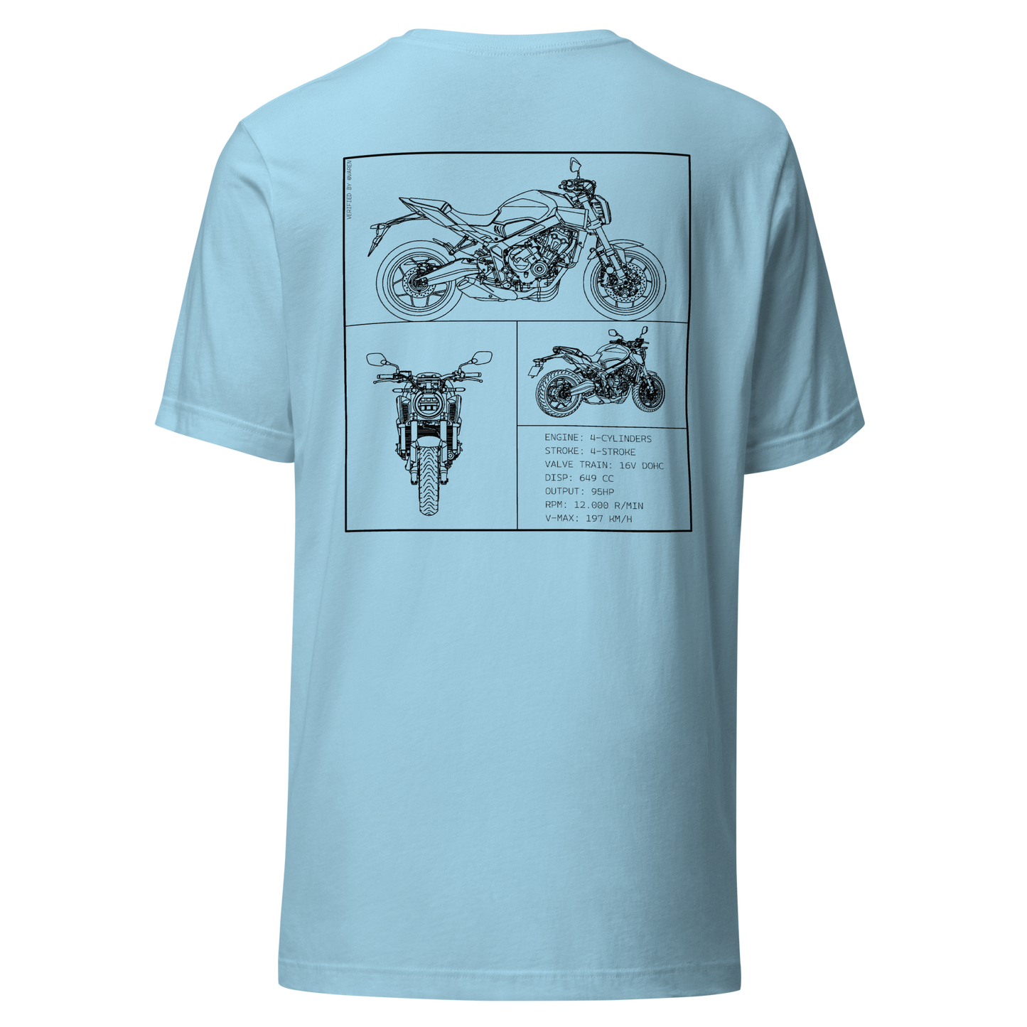 Honda Blueprint Shirt - Light blue