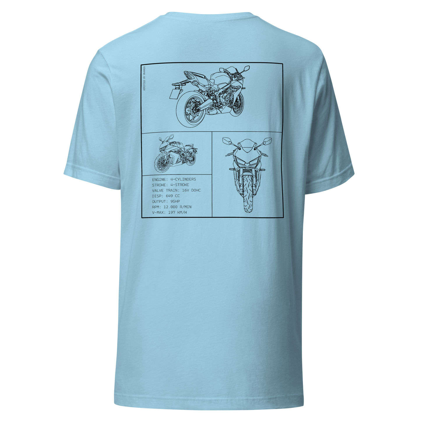 Honda Blueprint Shirt - Light blue