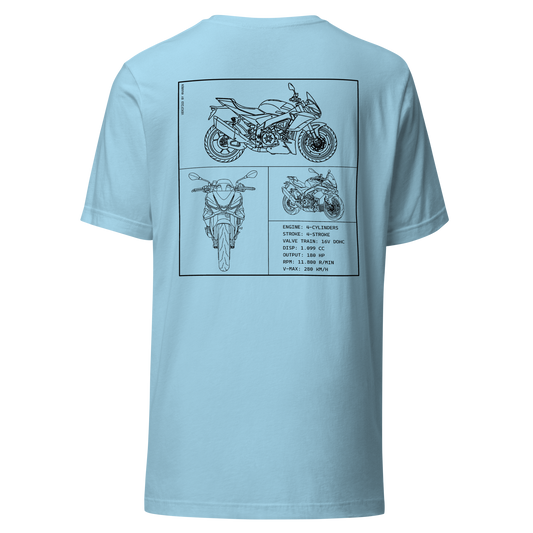Aprilia Blueprint Shirt - Light blue