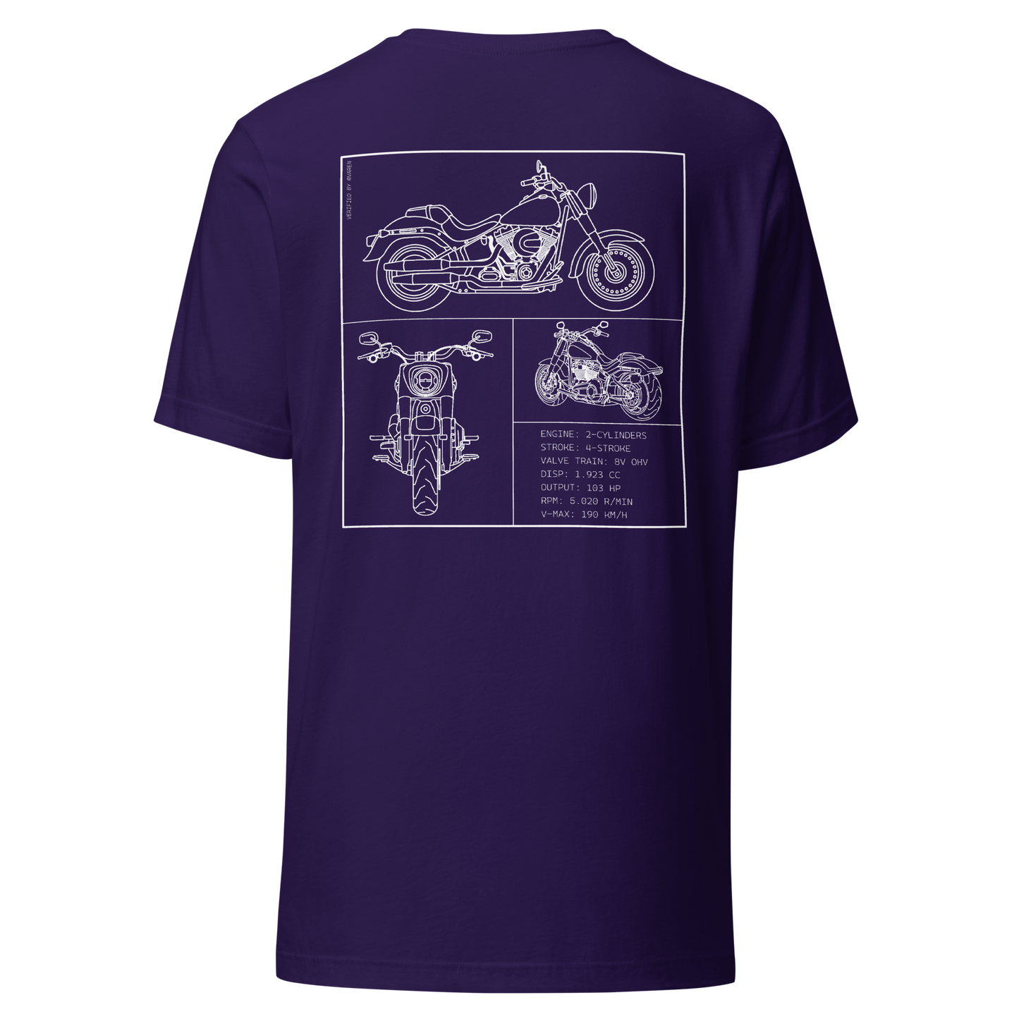Harley Davidson Blueprint Shirt - Purple
