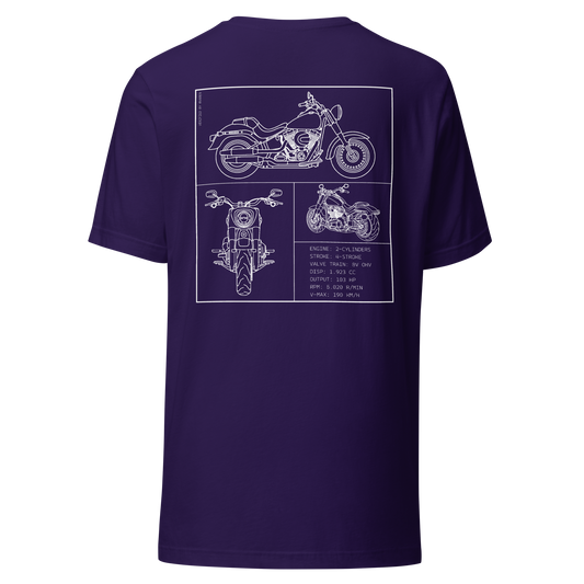 Harley Davidson Blueprint Shirt - Purple