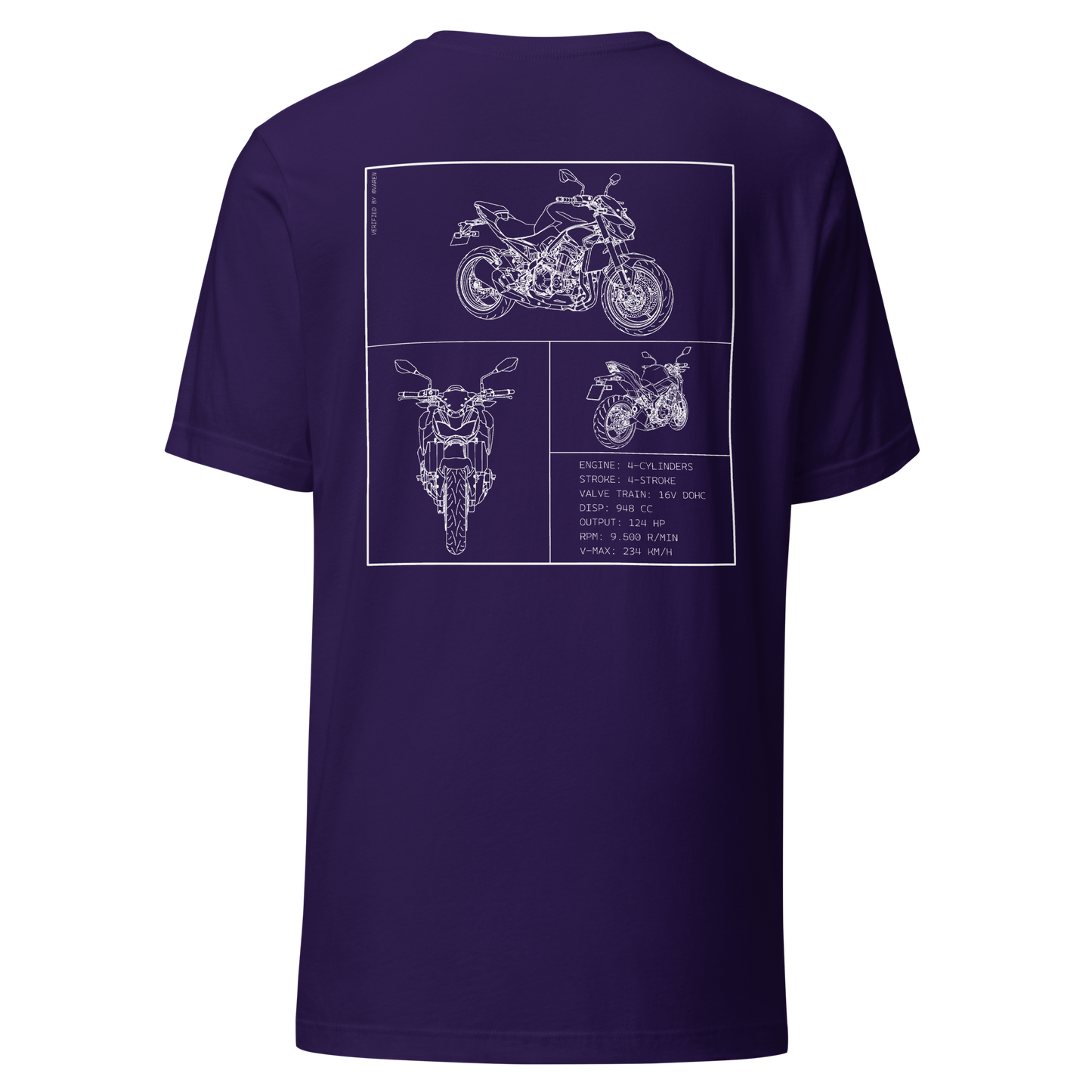Kawasaki Blueprint Shirt - Purple