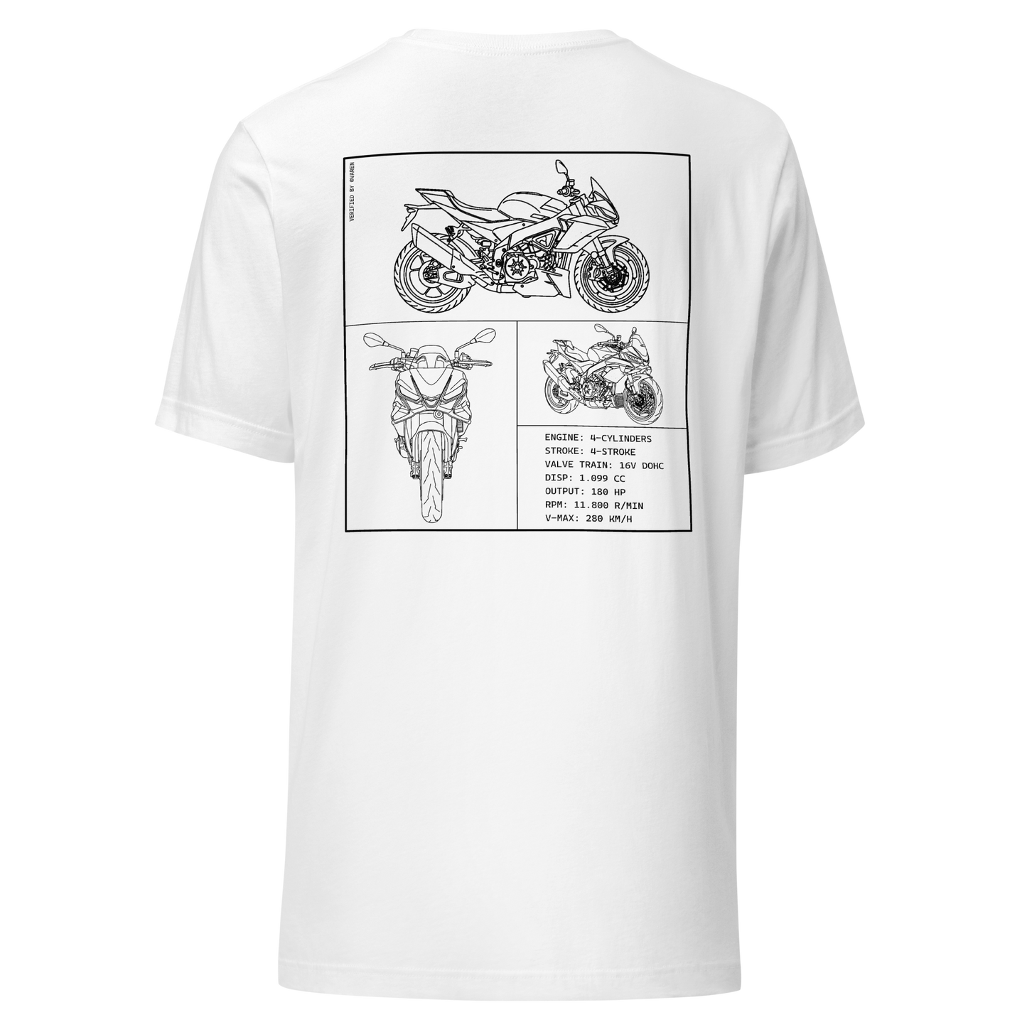 Aprilia Blueprint Shirt - White